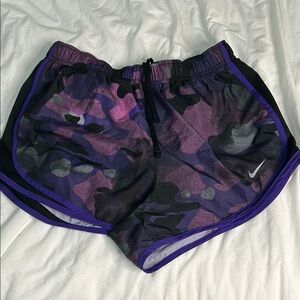 Nike Women's Purple Camo Shorts